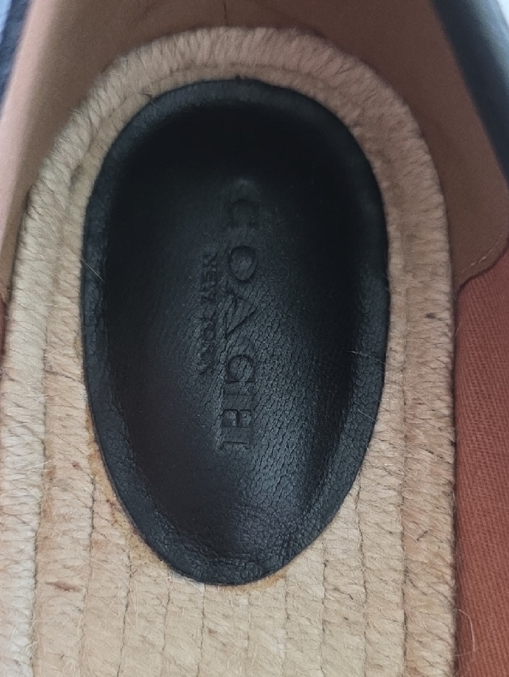 Coach Black Leather Espadrille Flats - Picture 9 of 9